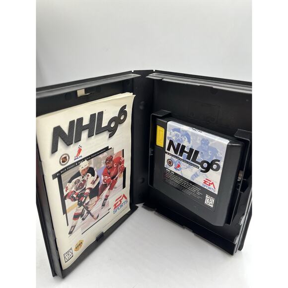 NHL Hockey 96 (Sega Genesis, 1995) Complete ~ Tested & Working - Picture 3 of 9